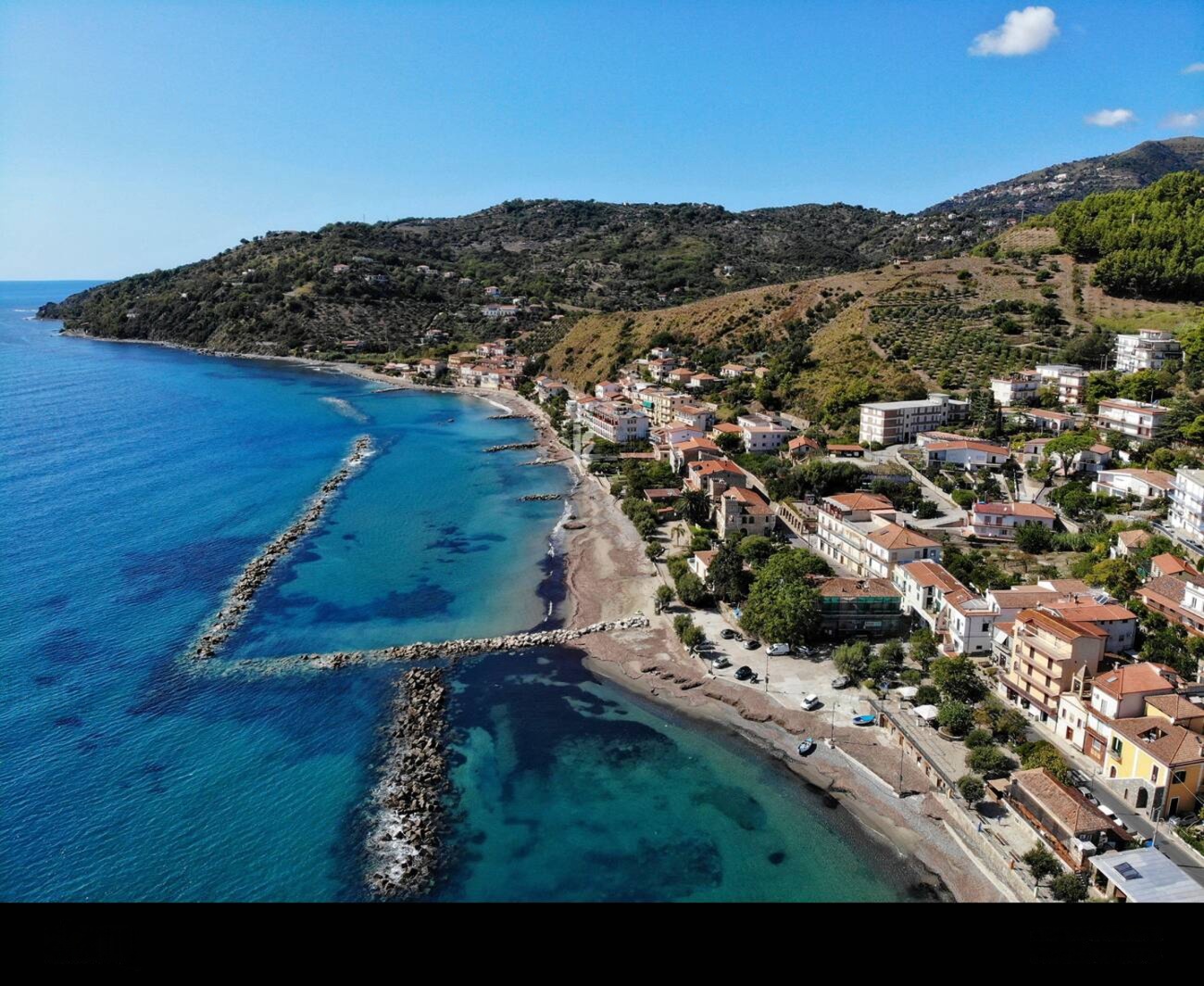 La costa di Pioppi vista dall'alto